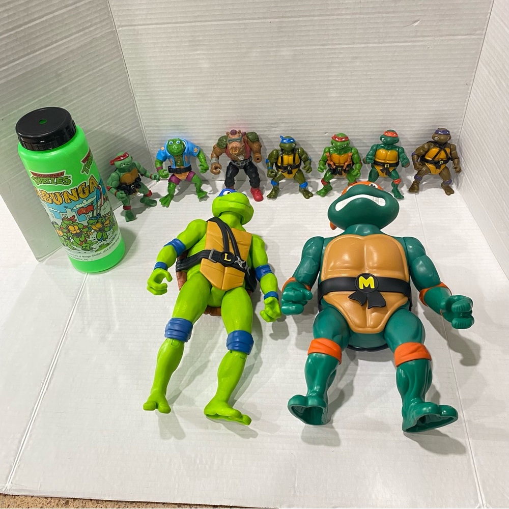 Teenage Mutant Ninja Turtles Lot Of 10/ 4 Original 1988 Figures With Hard Heads
